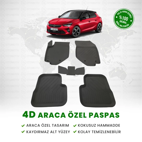 Opel Corsa F  4D Havuzlu Paspas 2019 Model Ve Sonrası