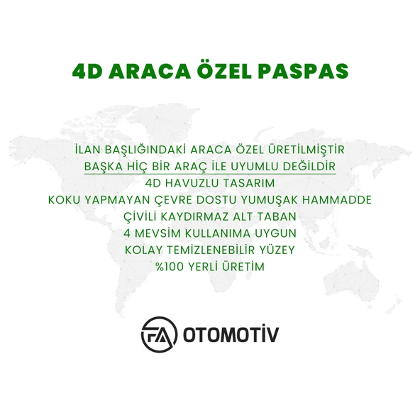 Volkswagen Transporter T5 T6 T7 4D Havuzlu Paspas (Ön 2 Parça) 2003 - 2024 Model - Resim 6