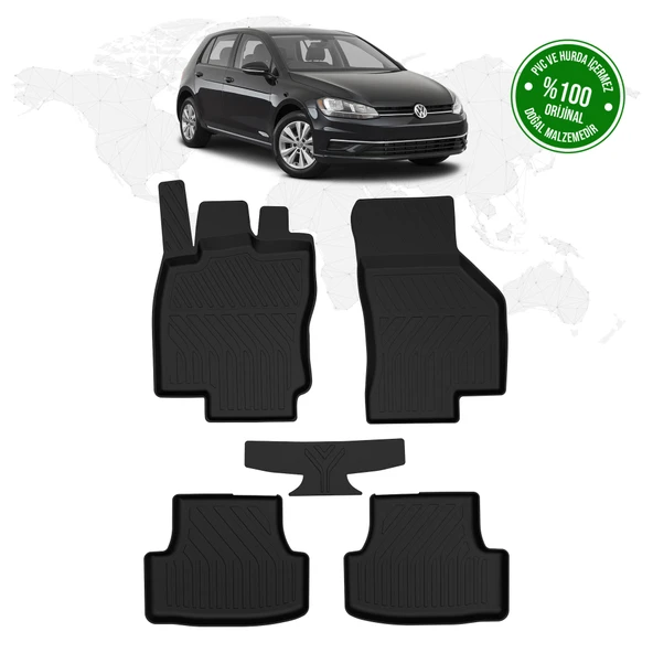 Volkswagen Golf 7 4D Havuzlu Paspas 2013 - 2020 Model ürün görseli 1