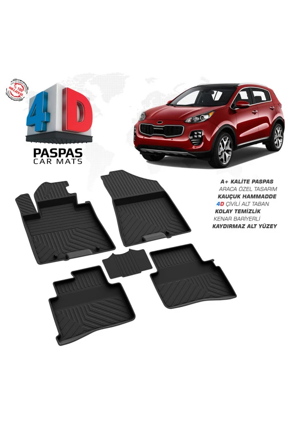 Kia Sportage 4D Havuzlu Paspas 2016 - 2021 Model