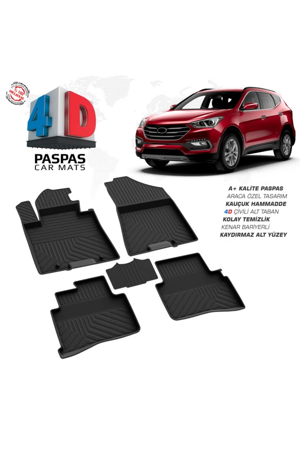 Hyundai Tucson Uyumlu 4D Havuzlu Paspas 2015 - 2020 Model