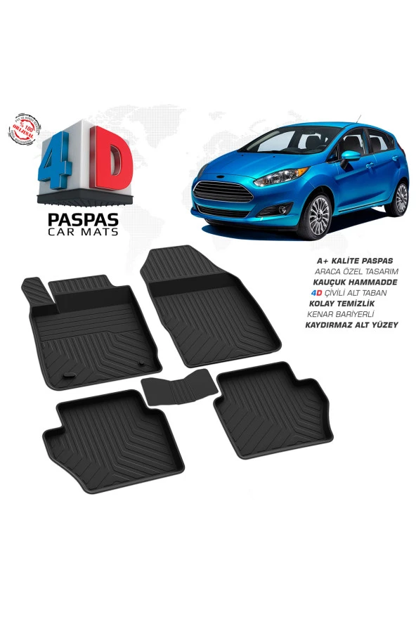 Ford Fiesta 4D Havuzlu Paspas 2015 - 2017 Model ürün görseli 1