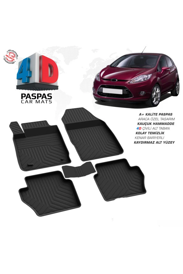 Ford Fiesta 4d Havuzlu Paspas 2009 - 2015 Model ürün görseli 1