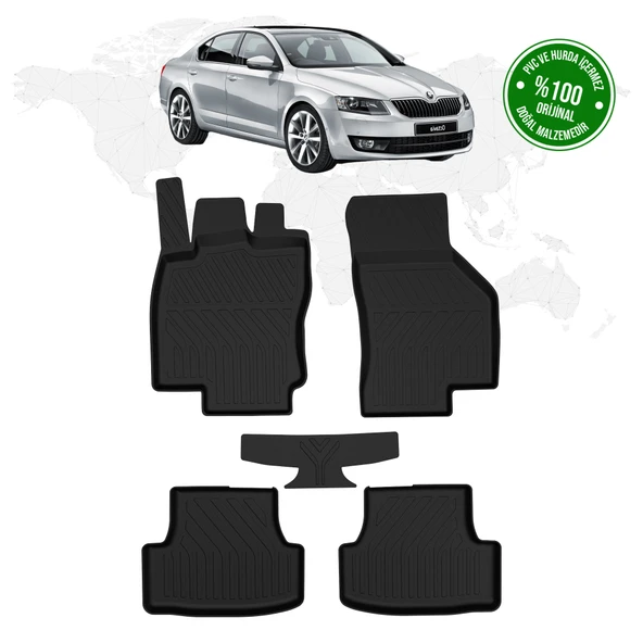 Skoda Octavia 4D Havuzlu Paspas 2013 - 2020 Model ürün görseli 1