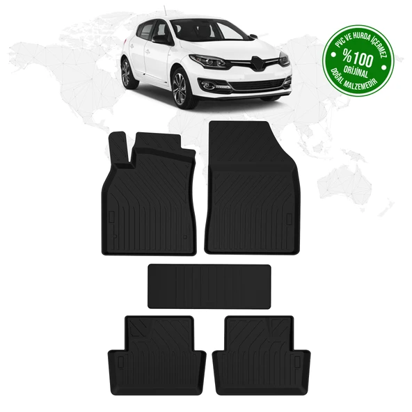 Renault Megane 3 4D Havuzlu Paspas 2010 - 2015 Model ürün görseli 1