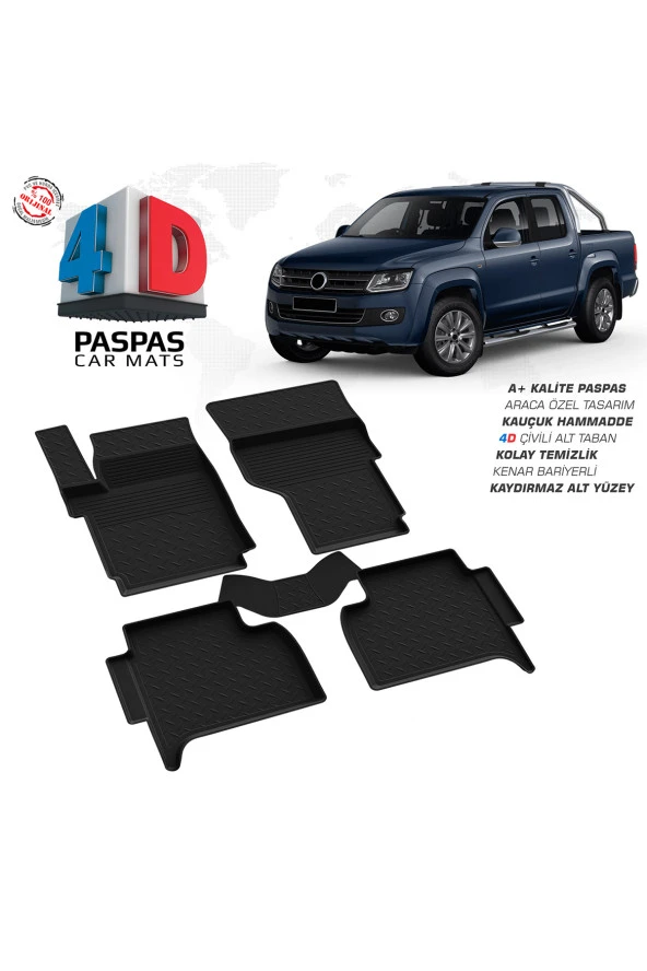 Volkswagen Amarok 4D Havuzlu Paspas 2011 - 2022 Model