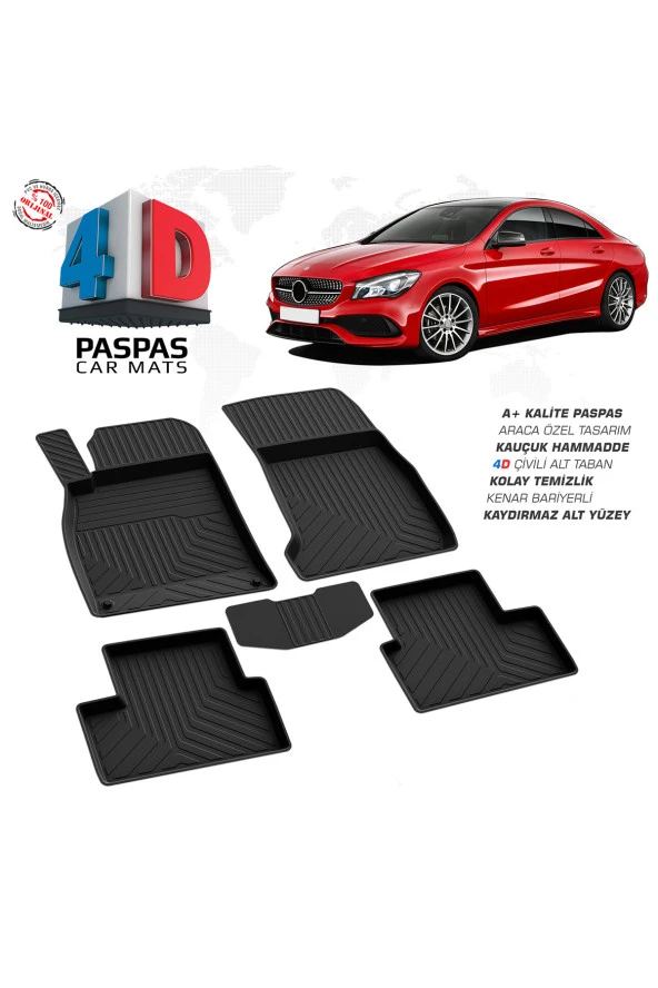 Mercedes CLA Serisi (C117) 4D Havuzlu Paspas 2013 - 2018 Model ürün görseli 1