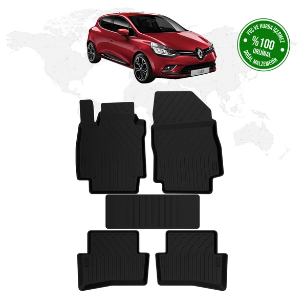 Renault Clio 4 4D Havuzlu Paspas 2013 - 2019 Model ürün görseli 1