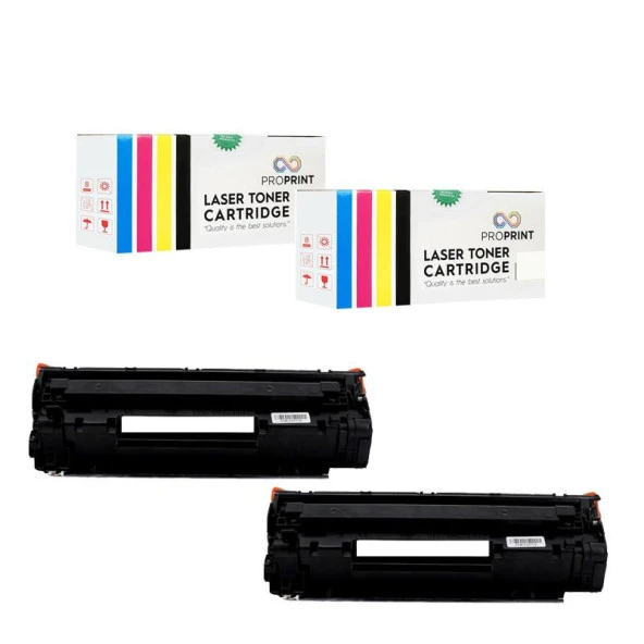 TKPrint 2 ADET CE278A HP LaserJet P1560 P1566 Muadil Toner