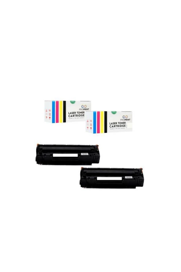 TKPrint 2 ADET CE278A HP LaserJet P1560 P1566 Muadil Toner - 2