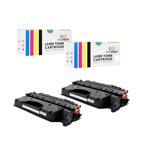 TKPrint 2 ADET 05X CE505X HP LaserJet P2050 6500 SYF Muadil Toner