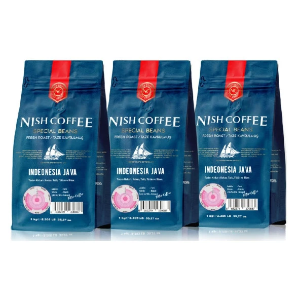 Nish Filtre Kahve Endonezya Java 3 x 1000 gr