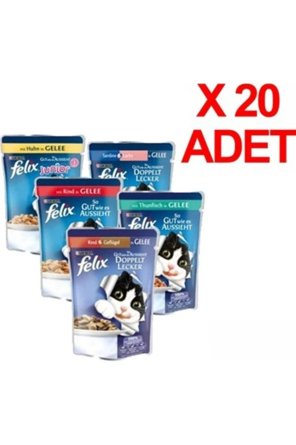 Purina Felix Felix Karışık Yaş Kedi Mamasıu 20 Adet