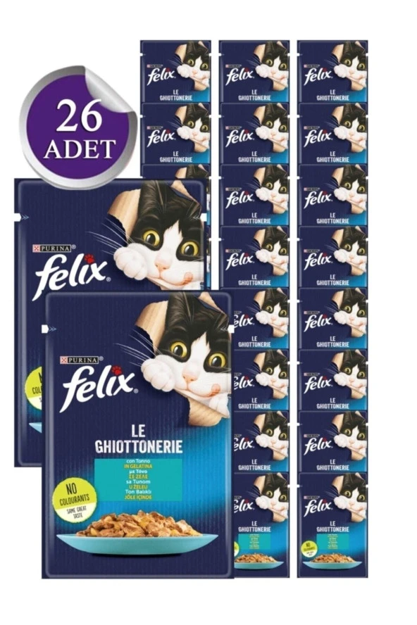 FELIX Ton Balıklı Yaş Kedi Maması 85 Gr X 26 Adet (yeni Paket)