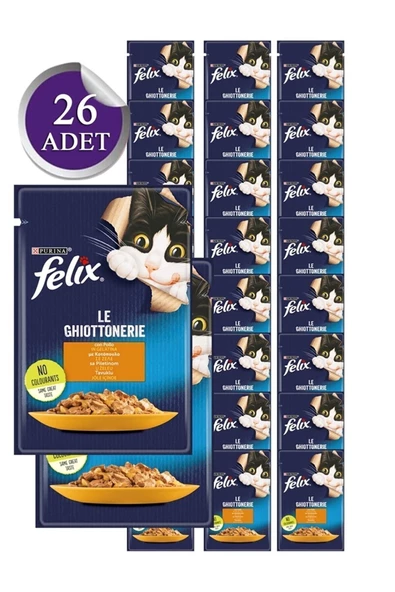 Tavuklu Yetişkin Yaş Kedi Maması 85 Gr X 26 Adet (yeni Paket)