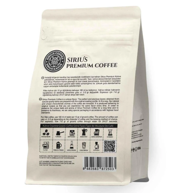 Sirius Premium Espresso Blend Taormina 250 gr - Resim 2