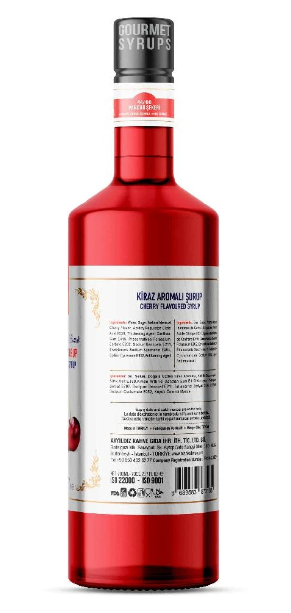 Nish Kiraz Aromalı Şurup 700 ML - 2