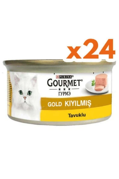 Gourmet Gold Kıyılmış Tavuk Etli Kedi Yaş Mama 85 gr. 24 Lü Paket ürün görseli