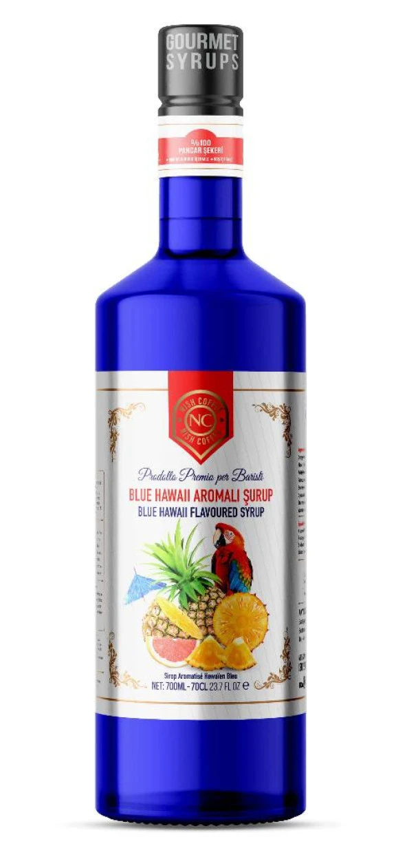 Nish Blue Hawai Aromalı Şurup 700 ML