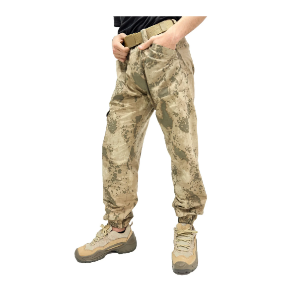 Cepli Çöl Kamuflaj Askeri Pantolon - Avcı Dağcı Asker Pantolonu - Kamuflaj Pantolon