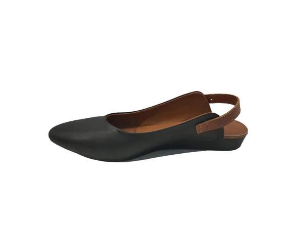 Merry Pace 49563Z Sivri Burun Arkası Açık Rahat Taban Bantlı Günlük Kadın Babet Ayakkabı - 6