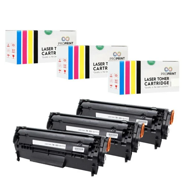 TKPrint 1015 1018 1020 3 ADET Muadil Toner 12A Q2612A