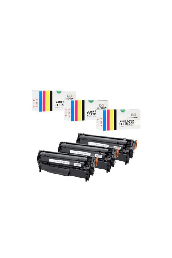 TKPrint 3015 3020 3030 3 ADET Muadil Toner 12A Q2612A - 2