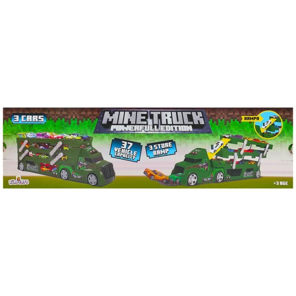 King Toys Mine Truck 3 Arabalı Yeşil Tır TKM-1033