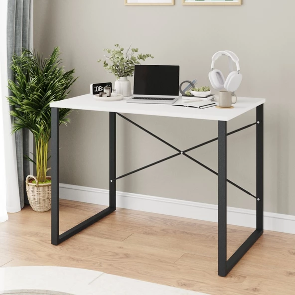 Eportatif Bilgisayar Masası Çalışma Laptop Masası Beyaz 1181