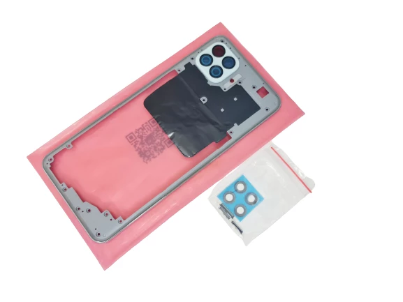 Oppo Reno 4 Lite kasa Arka Pil Kapağı FULL TAMİR SETİ BEYAZ - Resim 3