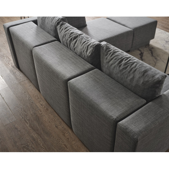 KAGU CORNER POLY-L KÖŞE TAKIMI-KANEPE-YATAK-DİNLENME-GRİ - 5