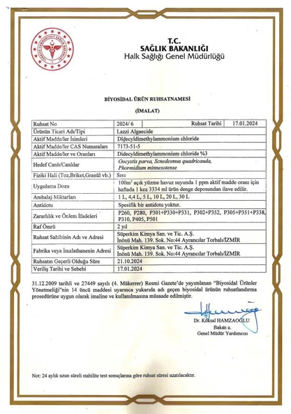 Lazzi Algaecide Sıvı Yosun Önleyici ve Havuz Yosun Giderici Havuz Kimyasalı 5 Kg - 2