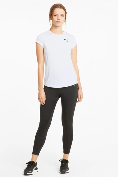 Puma Active Tee - Kadın Beyaz Spor T-shirt - 586857 02 - 3