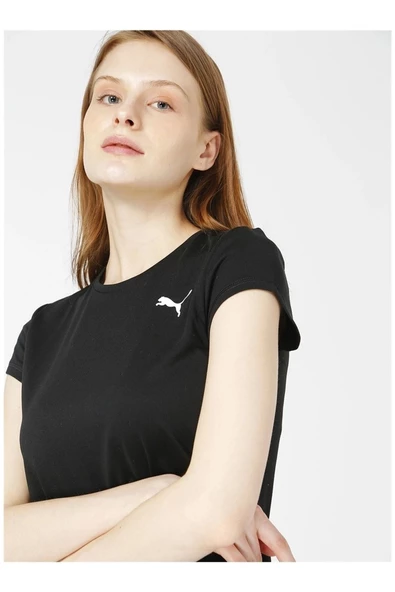 Puma Active Tee - Kadın Siyah Spor T-shirt - 586857 01 - 2