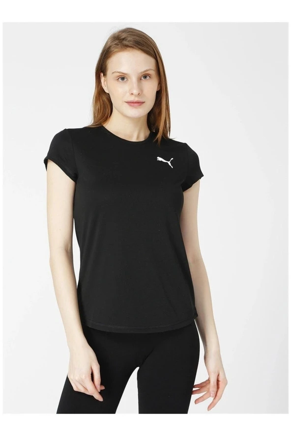 Puma Active Tee - Kadın Siyah Spor T-shirt - 586857 01