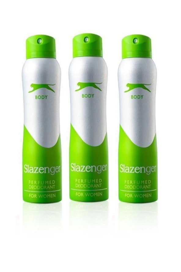 Slazenger Deodorant Yeşil Kadın 150 ML 3LÜ