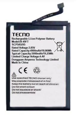 Tkgz Tecno Spark 6 GO Batarya Pil Sıfır Orijinal