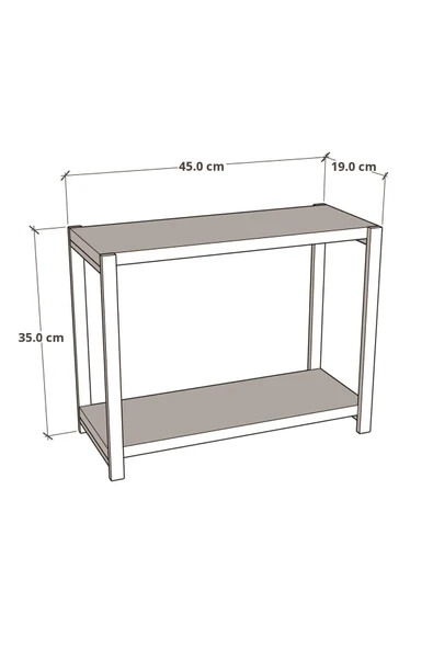 CMKStore Banyo Düzenleyici 2 Raflı Metal Masa Üstü Organizer - Atlantik Çam - 3