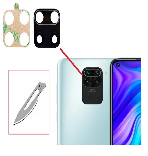 Tkgz Xiaomi NOTE 9 Arka Kamera CAM Lensi + Bistüri Ucu ürün görseli 1