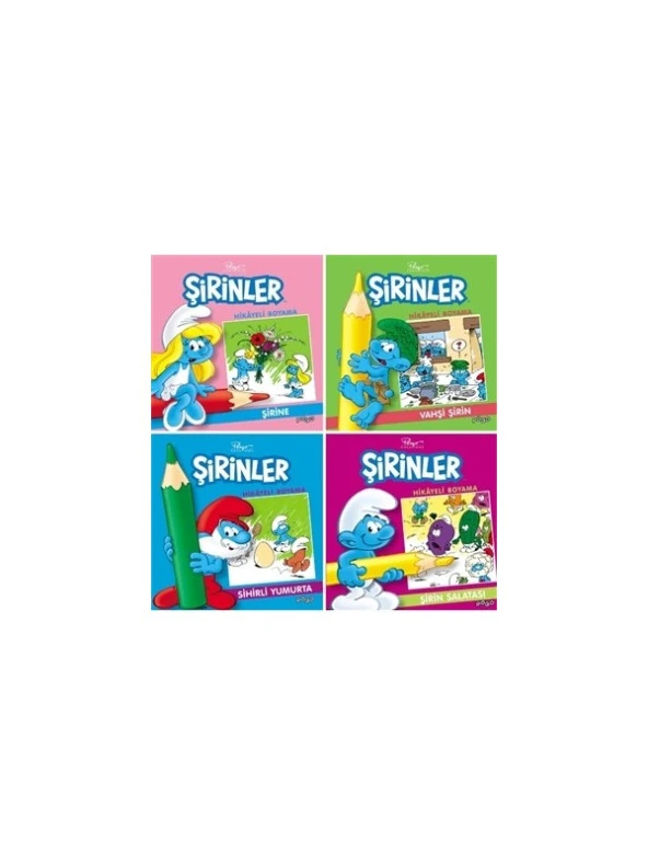 Şirinler Hikayeli Boyama Seti (4 Kitap Takım) ürün görseli