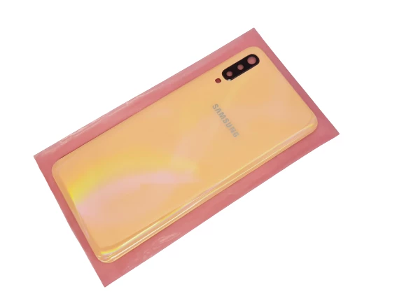 Samsung Galaxy  A70 A705 Arka Pil Batarya Kapağı (FULL LENSLİ) TURUNCU ürün görseli