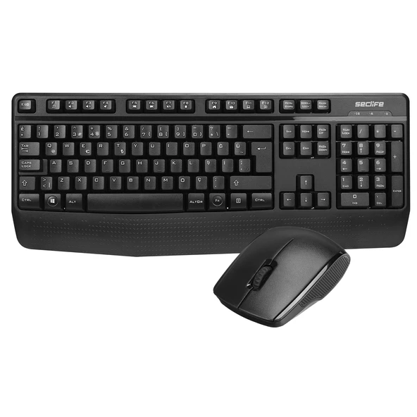 Seclife SKM-335 Siyah Kablosuz Q Klavye + Mouse Set