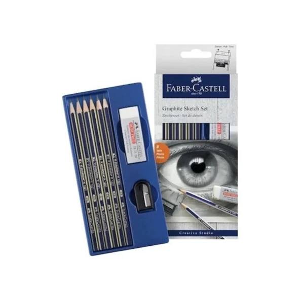 Faber Castell Dereceli Kurşun Kalem Goldfaber Çizim Seti 5165000000000 ürün görseli 1