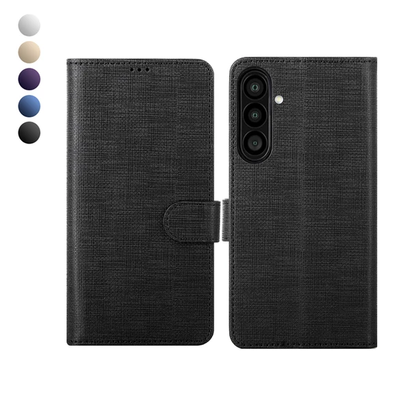Samsung Galaxy A05s Kılıf FitCase Fabric Kapaklı Cüzdanlı