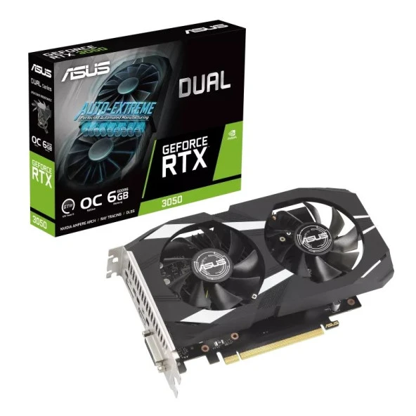 ASUS 6GB DUAL-RTX3050-O6G GDDR6 DVI HDMI DP 96BİT