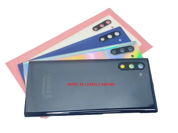 Samsung Galaxy NOTE 10 Arka Pil Batarya Kapağı (CAM+KAMERA LENSLİ) GRİ - Resim 2