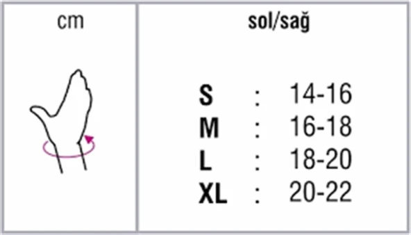 Orthocare 4511 El Bilek Ateli XL (Sol/Left)