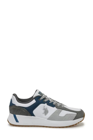 U.S. Polo Assn. PETER SU 4FX 101502094 Erkek Sneaker Aykkabı Beyaz Gri Mavi 40-45