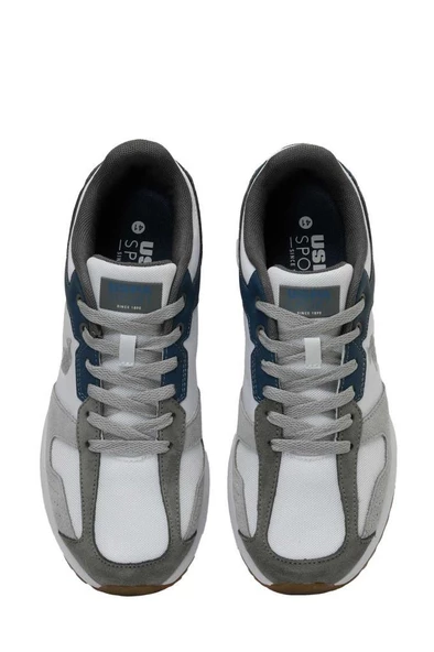 U.S. Polo Assn. PETER SU 4FX 101502094 Erkek Sneaker Aykkabı Beyaz Gri Mavi 40-45 - 4