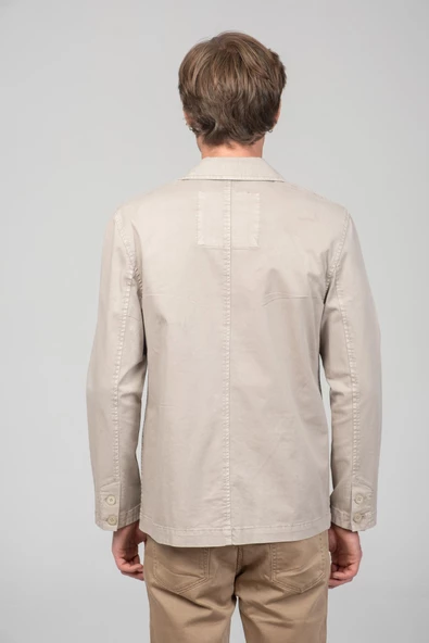 CEKMON Erkek %100 Pamuk Esnek Kumaşdan Parça Boya İçi Astarsız Spor Ceket - 10